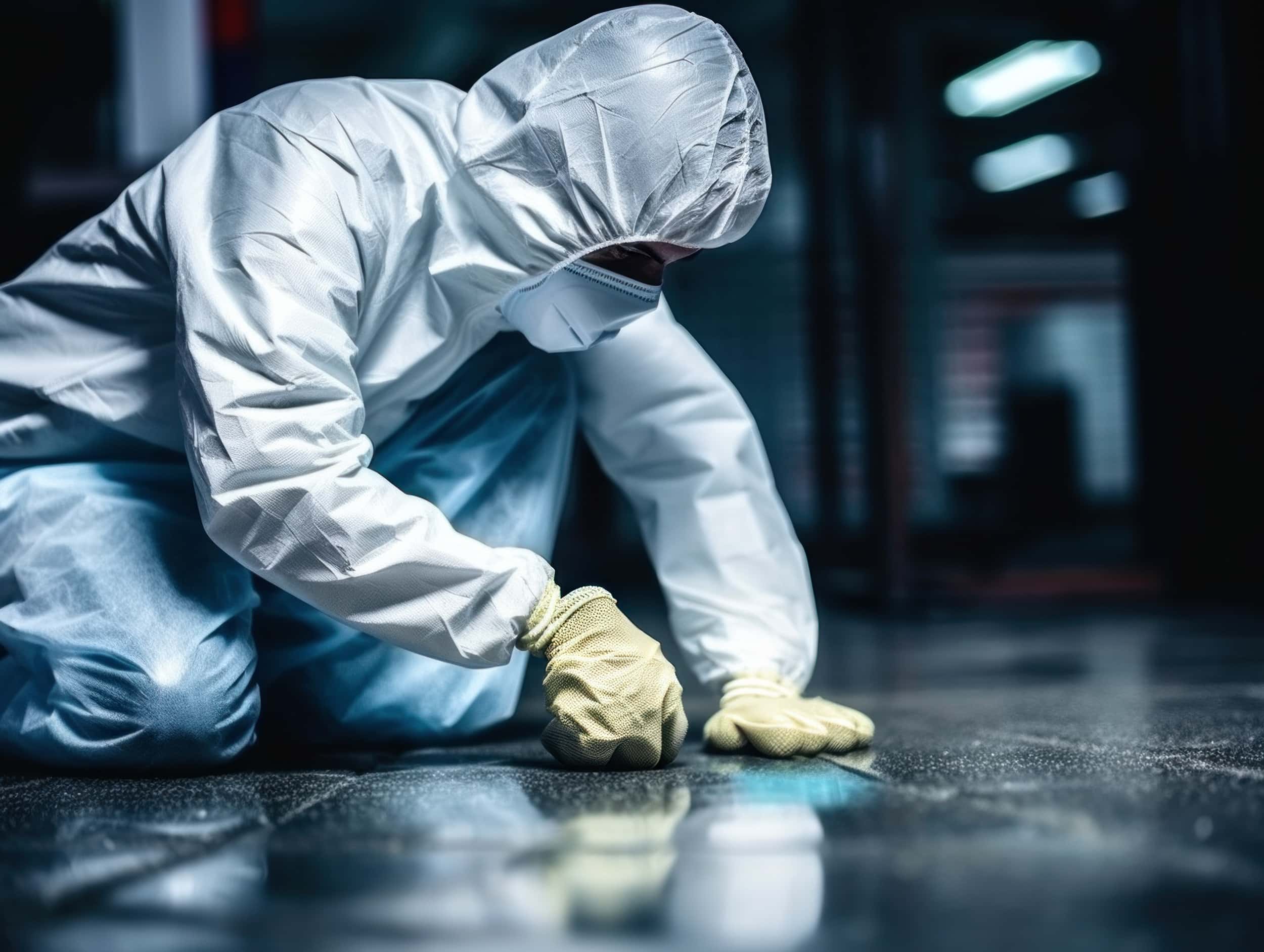 Fachgerechte Reinigung mit Schutzkleidung